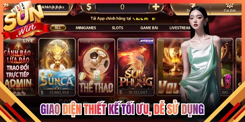 Giao diện được thiết kế tối ưu, dễ sử dụng